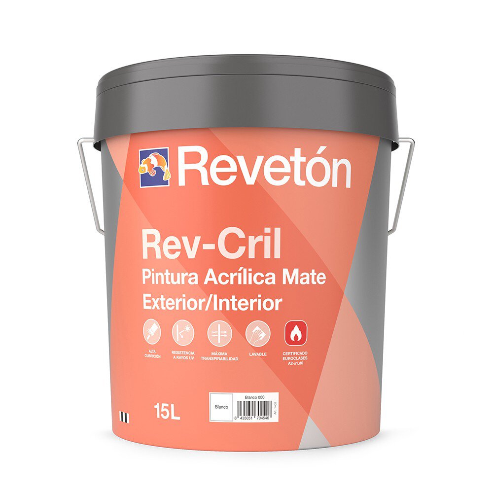 Bote reveton pintura rev-cril blanco fachadas 15L