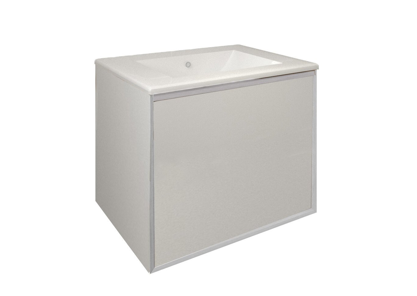 Mueble Baho Frame 1 cajón suspendido 60cm blanco mate