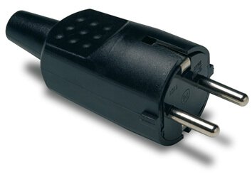 Pz.clavija Famatel 1104 4.8mm caucho 16a-250v neg