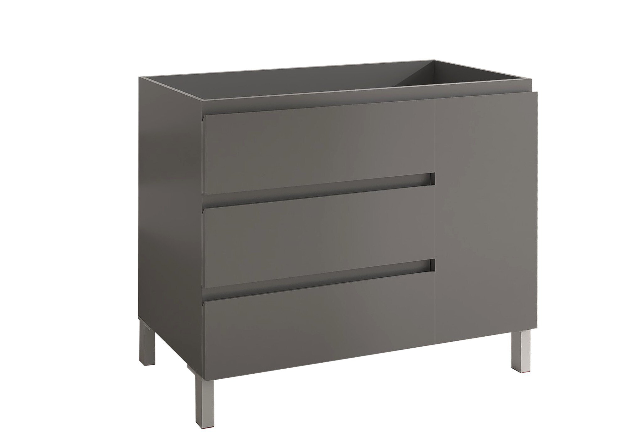 Mueble Baho Nordic Gris mate 3C 1P 100x45 a suelo
