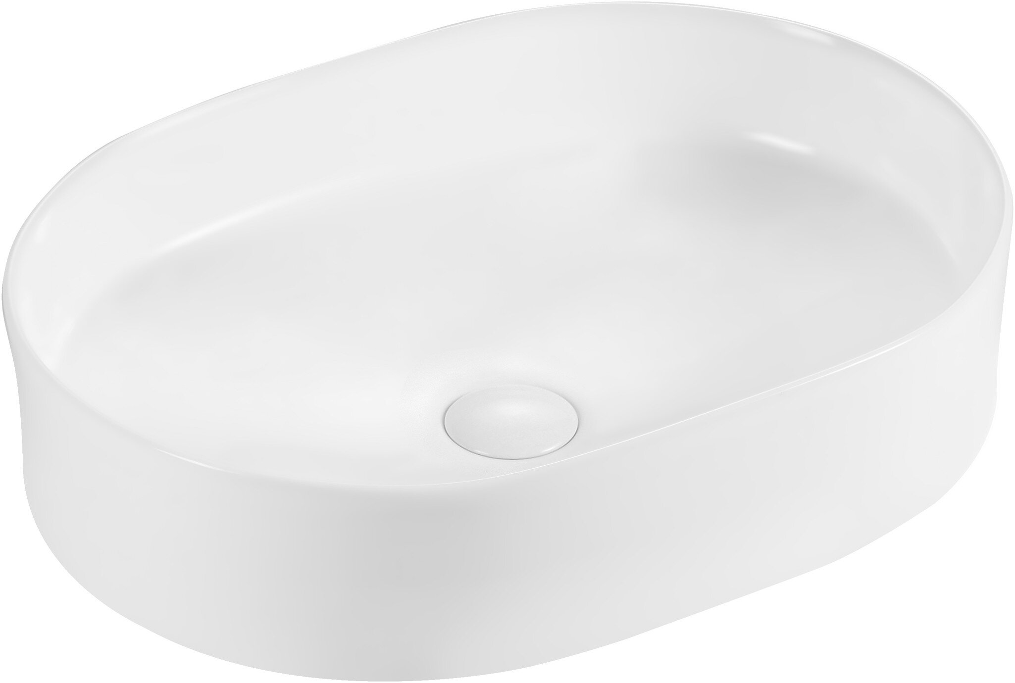 Lavabo Ópalo Baho ovalado diam.40,5 blanco mate