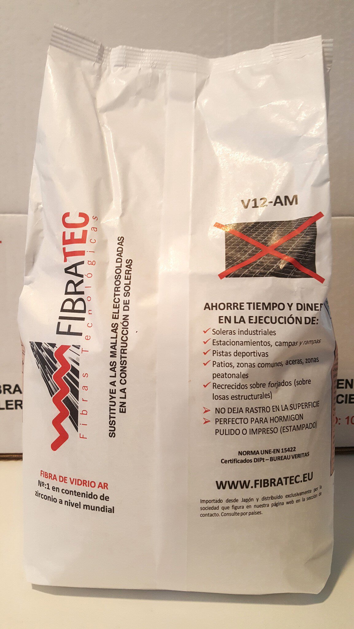 Pz Fibra vidrio Fibratec v-12 am 13mm bolsa 1kg expos.