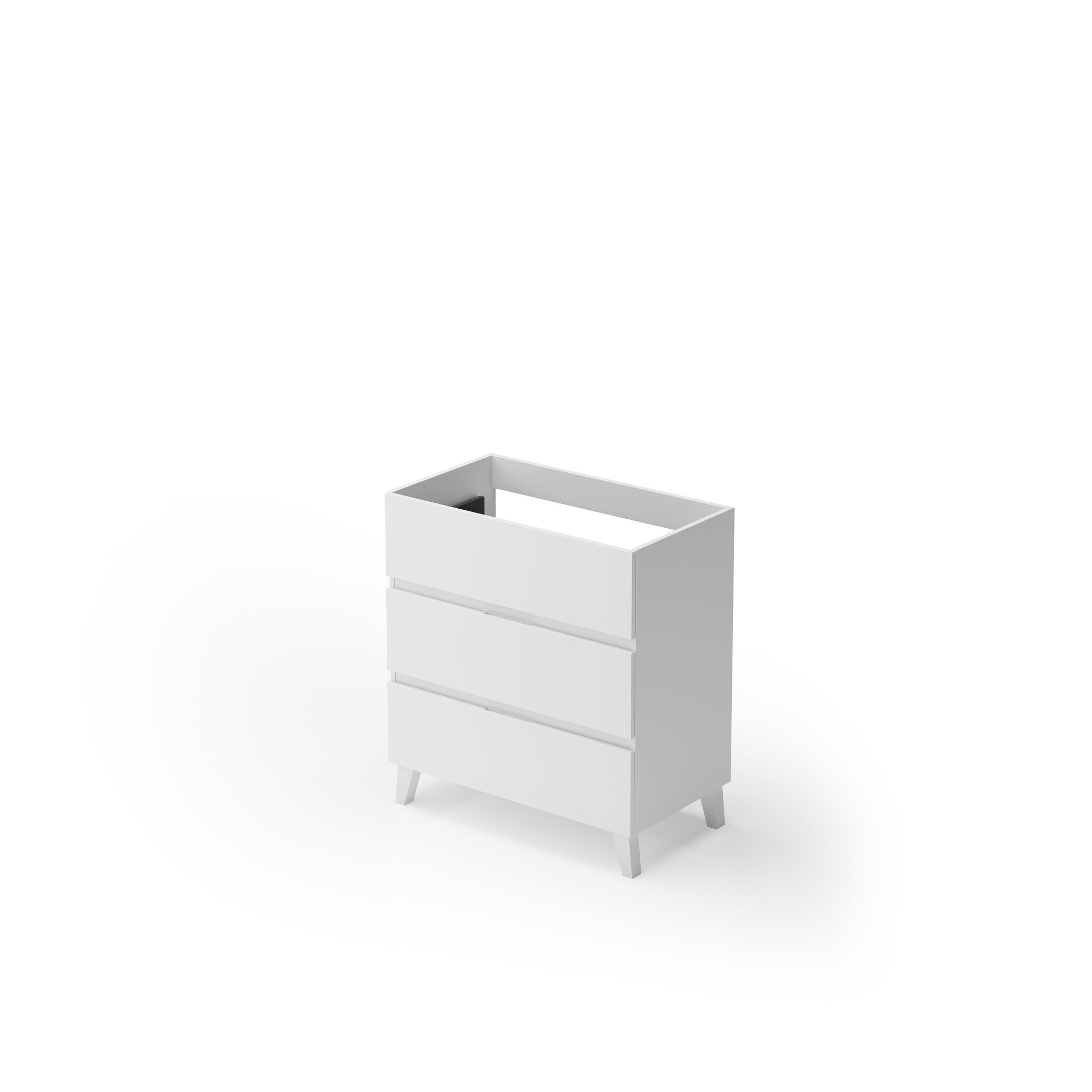 Mueble Baho Manning 3C a suelo 60 blanco mate