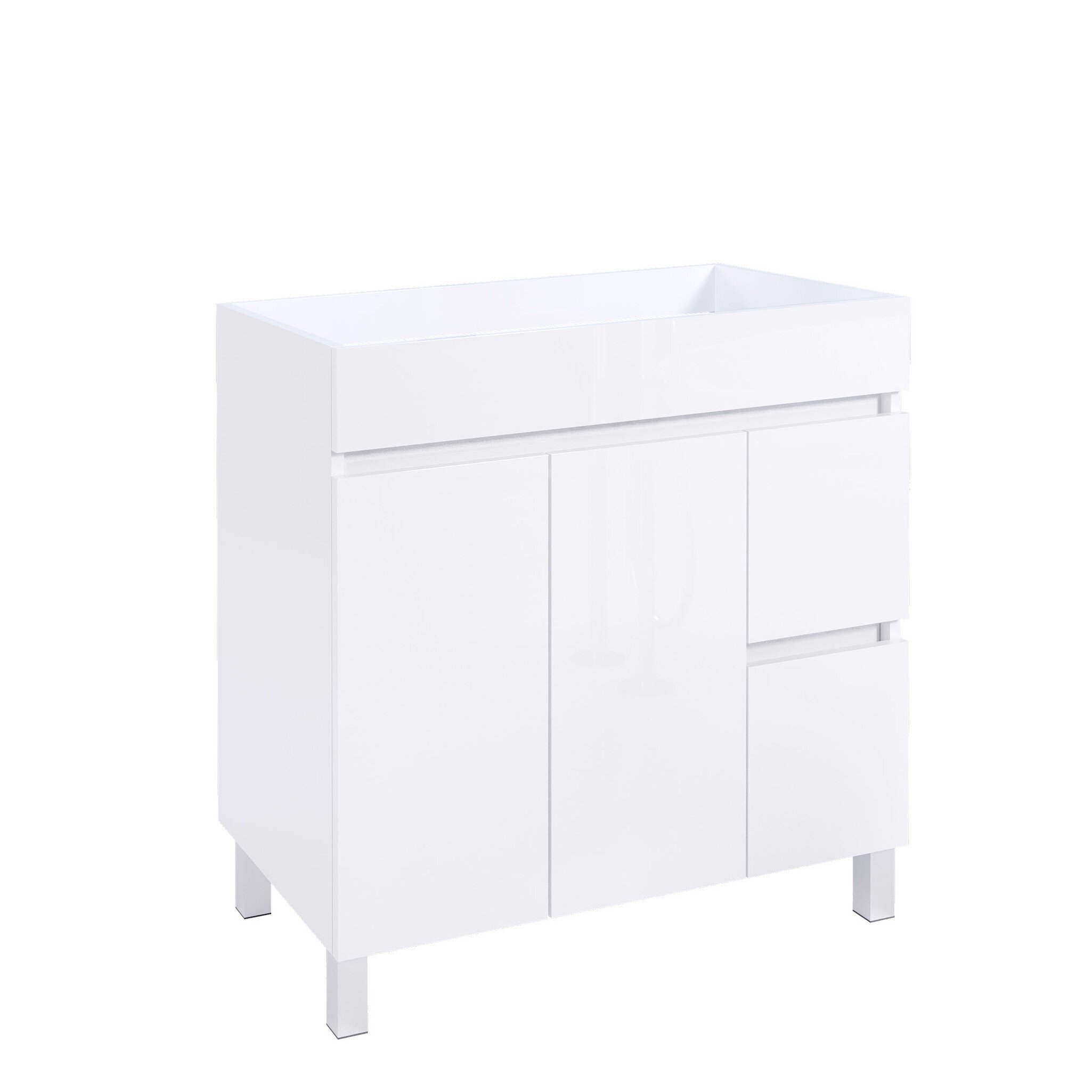 Mueble Baho Matty 2P 2C a suelo 80x45 Blanco