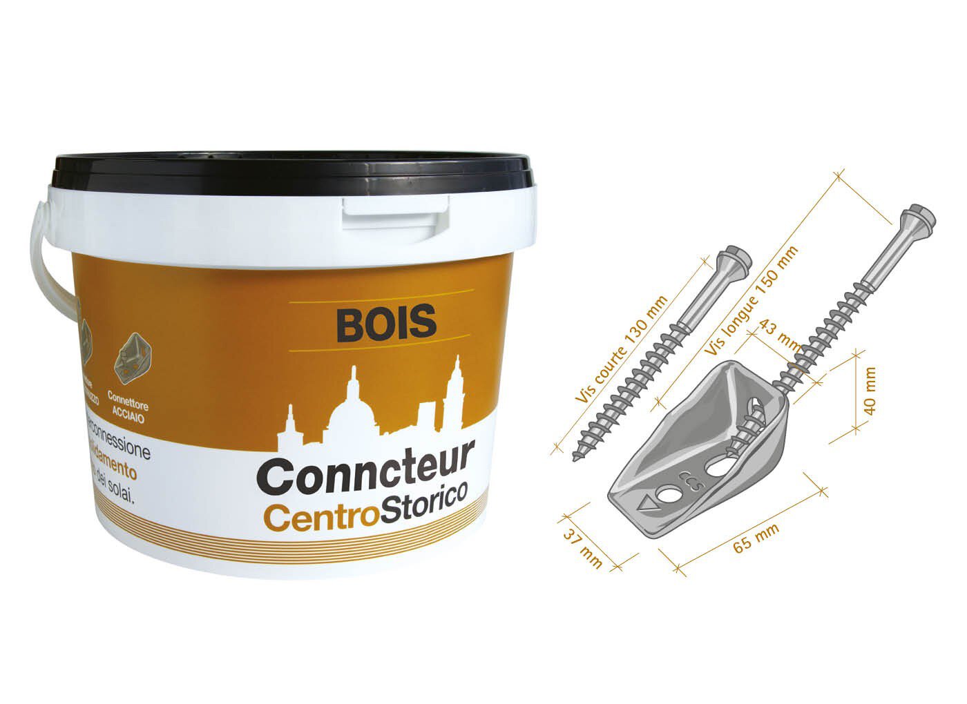 Bote 100 uds. conector madera CentroStorico