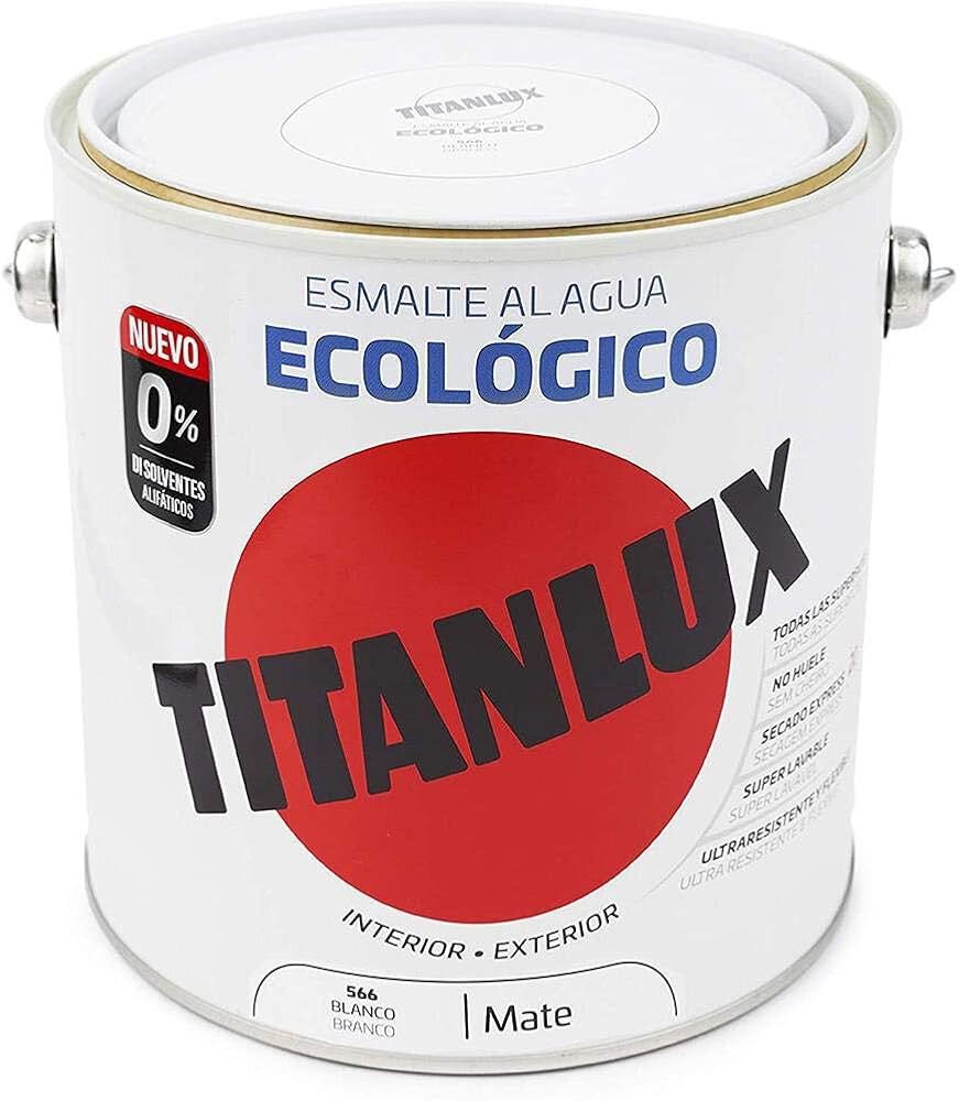 Bote Titanlux esmalte al agua eco mate blanco 2.5 L