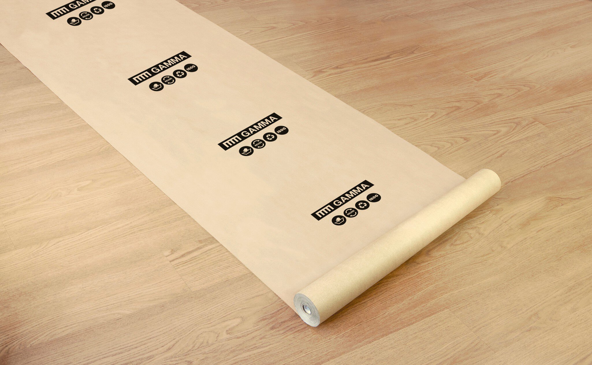 Rollo Gamma papel carton protector suelos 160 gr 90cm x 45m