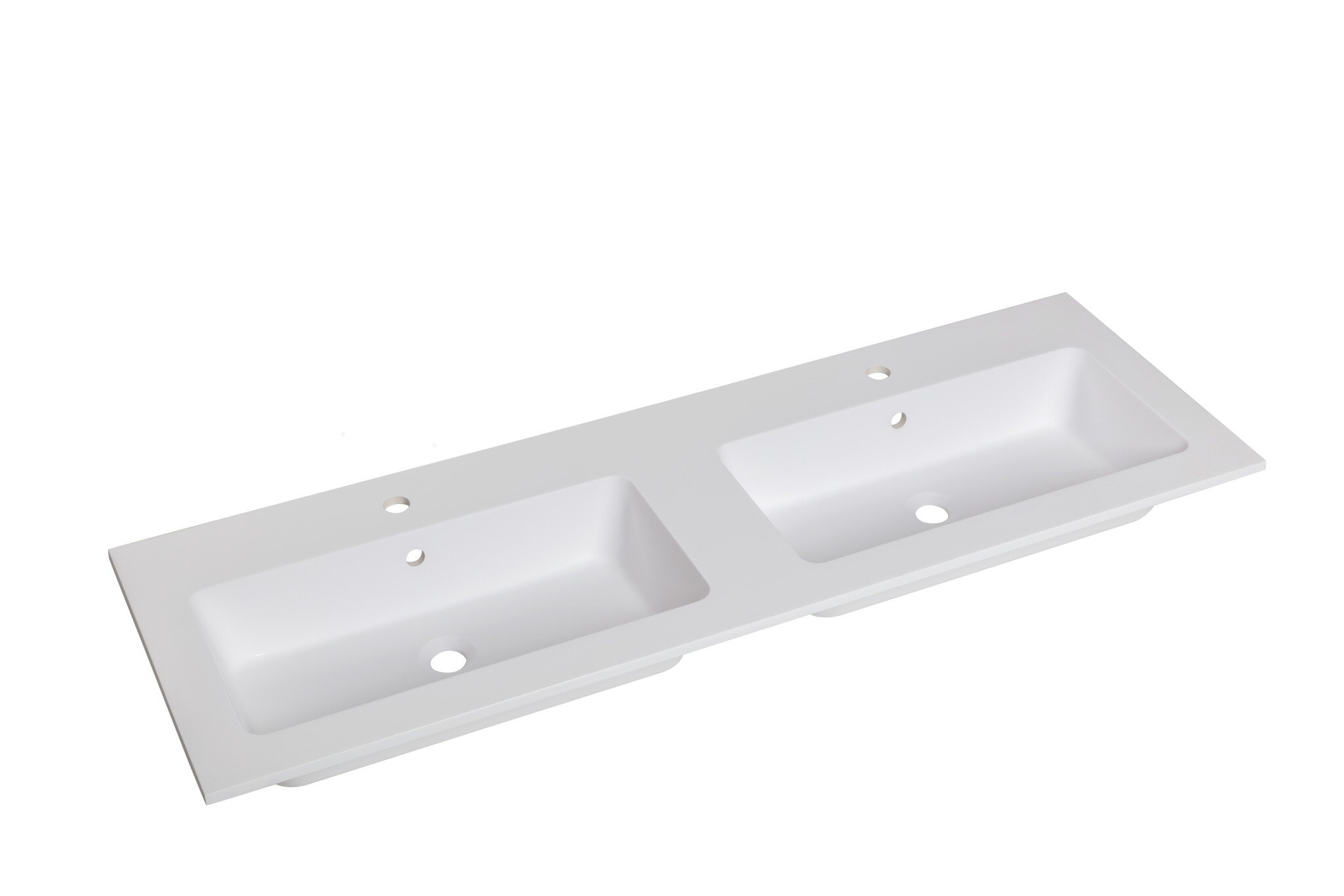 Lavabo Baho Bianco V mate 140 cm. doble seno