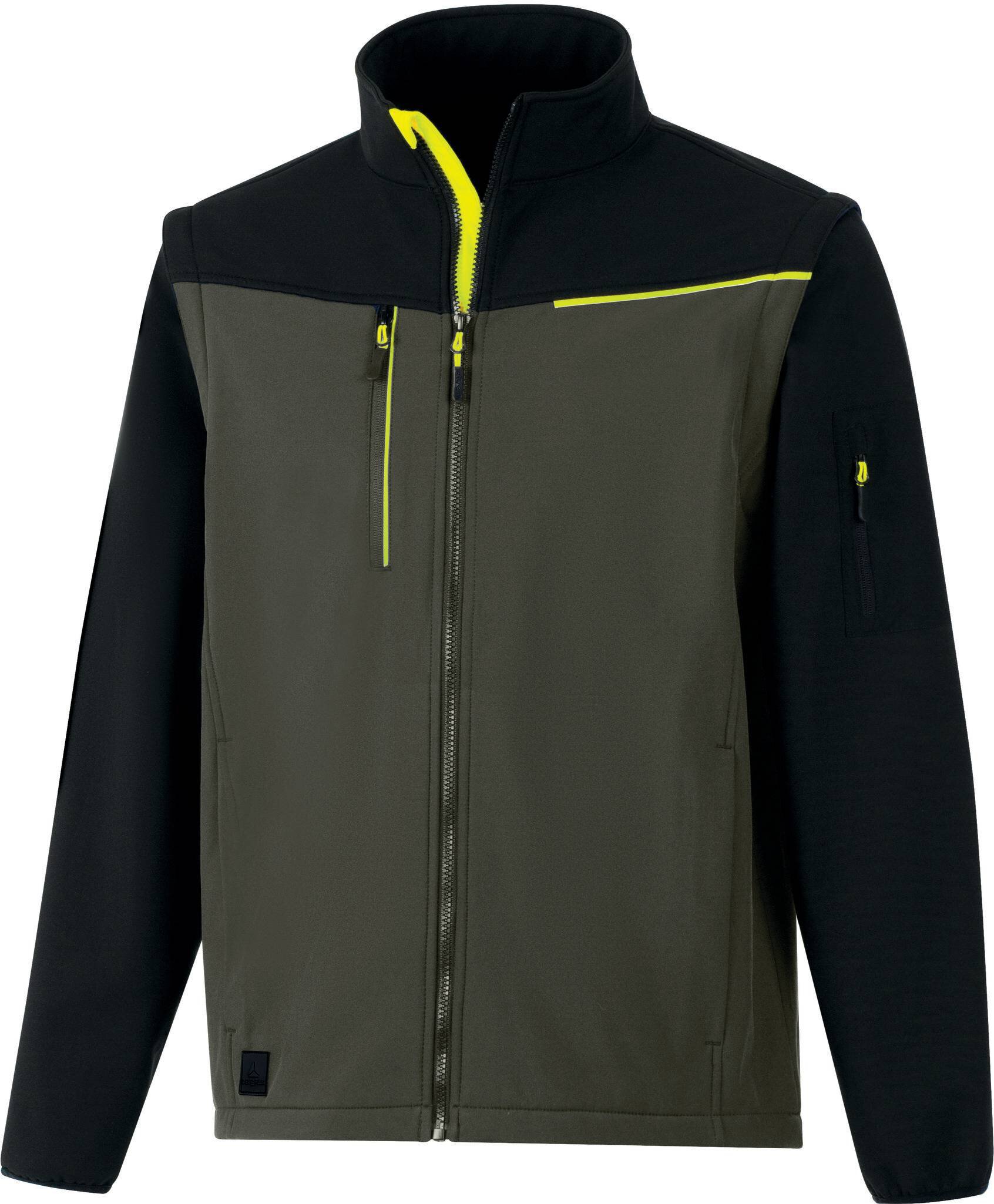 Pz. Deltaplus chaqueta Softshell SOCCIA Kaki-Negro L