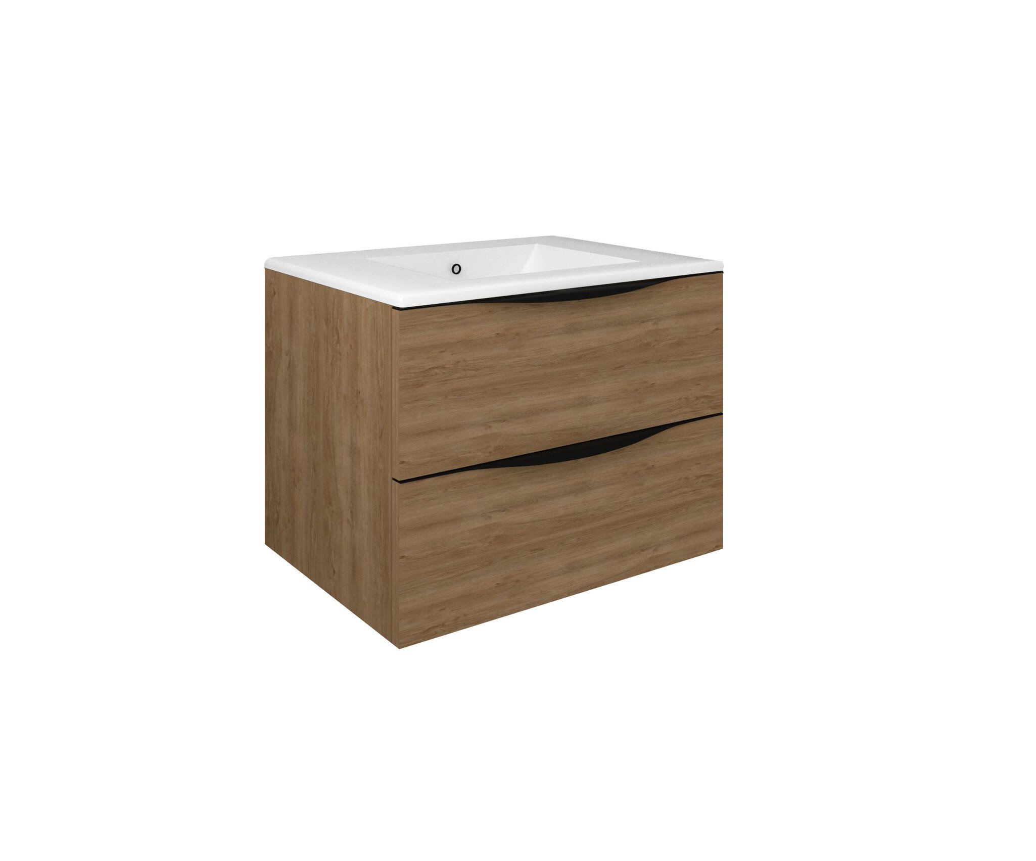 Mueble Baho Lucca 2C suspendido 70 roble natural