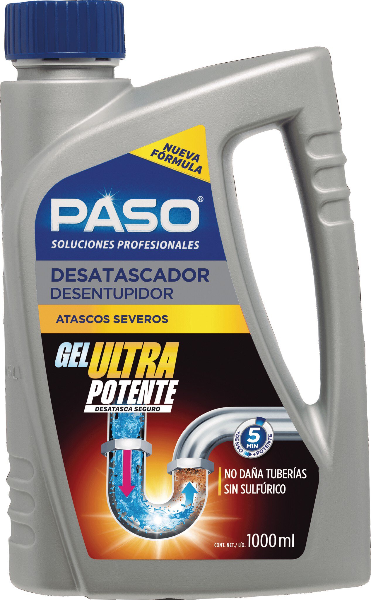 Bote Paso desatascador gel express 1l