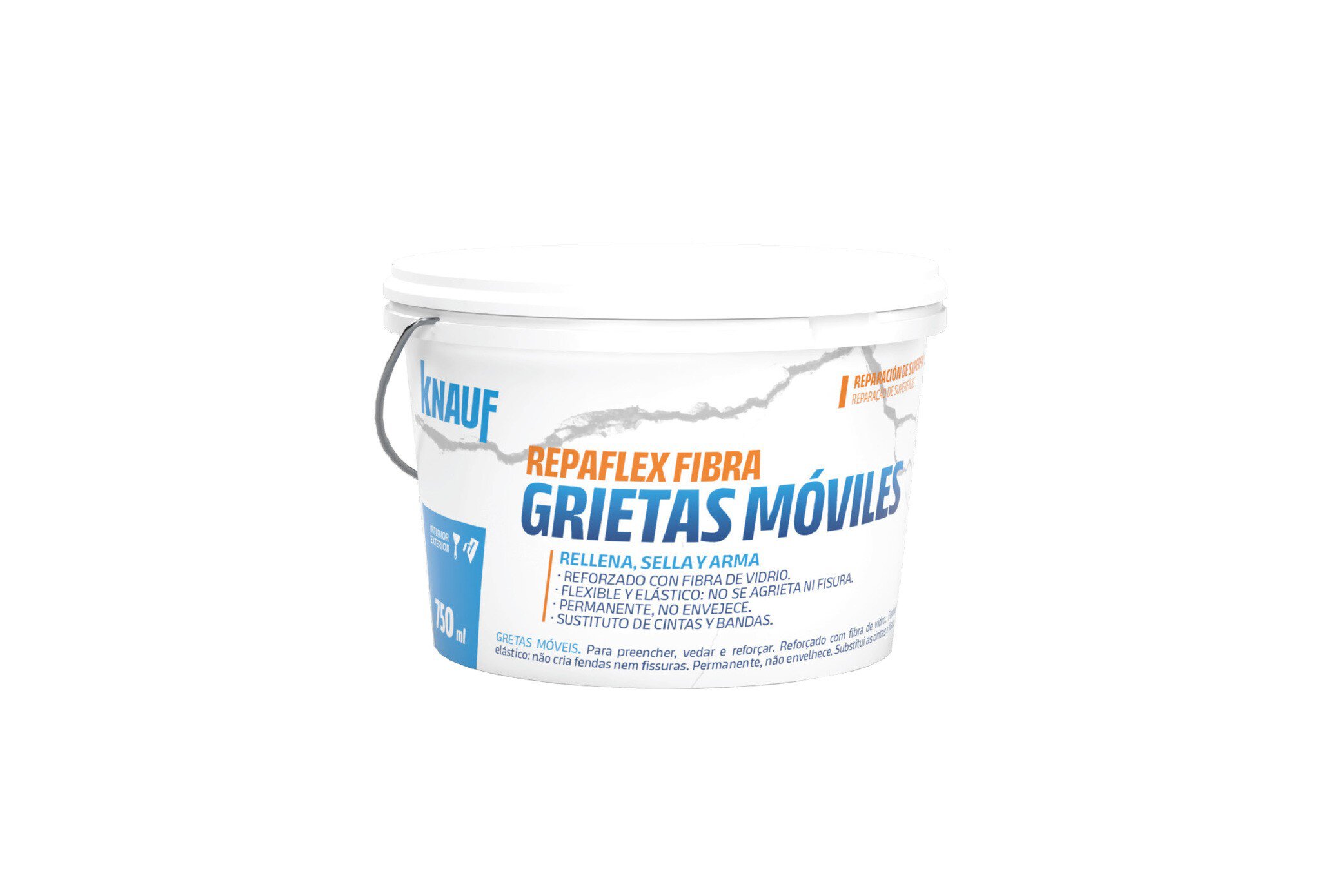 Cubo masilla Repaflex Fibra Knauf. relleno y sellado 750ml (863900) D6
