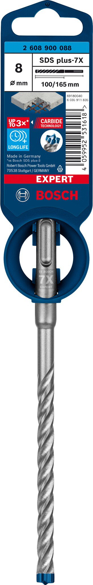 Pz.broca Bosch SDS-plus-7X 8x100x165