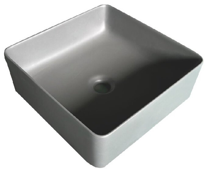 Lavabo Ópalo Baho cuadrado 36x36 gris antracita mate