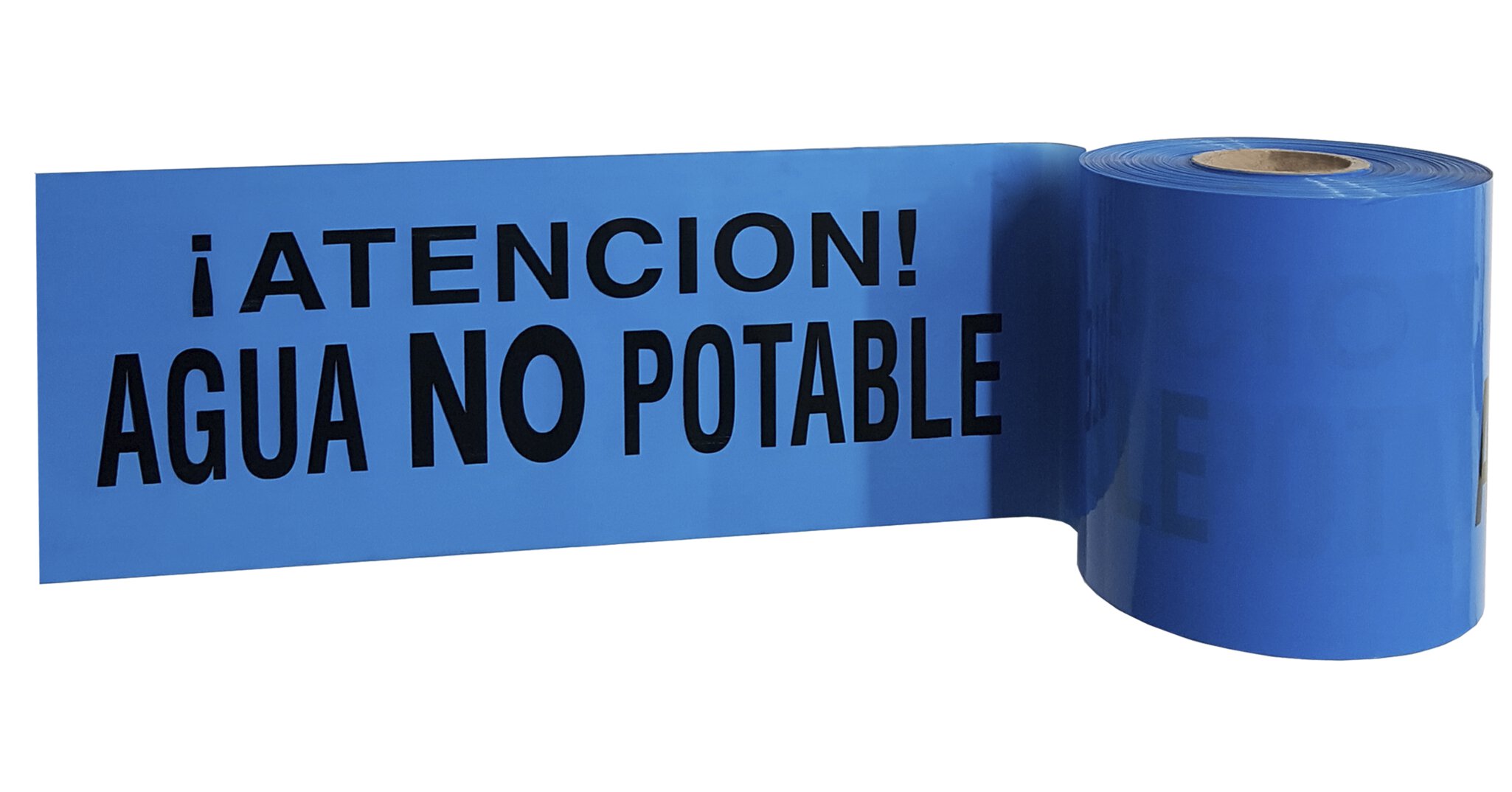 Pz. Cinta señalización JG atención agua no potable 15x200m