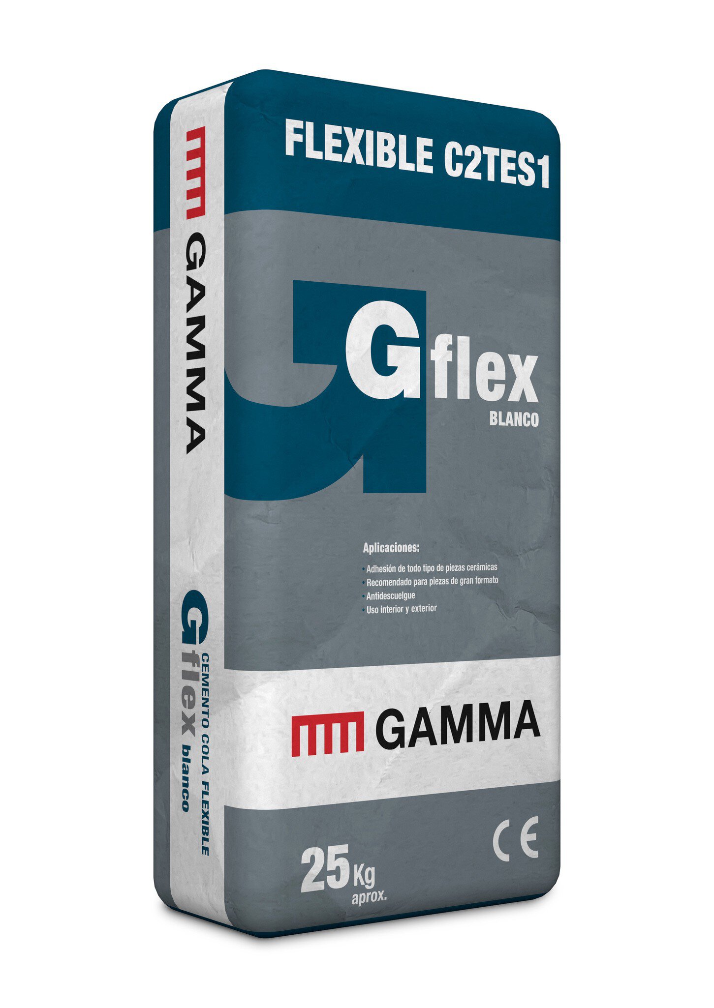 Saco Adhesivo Cementoso Gamma GFlex C2TES1 Blanco