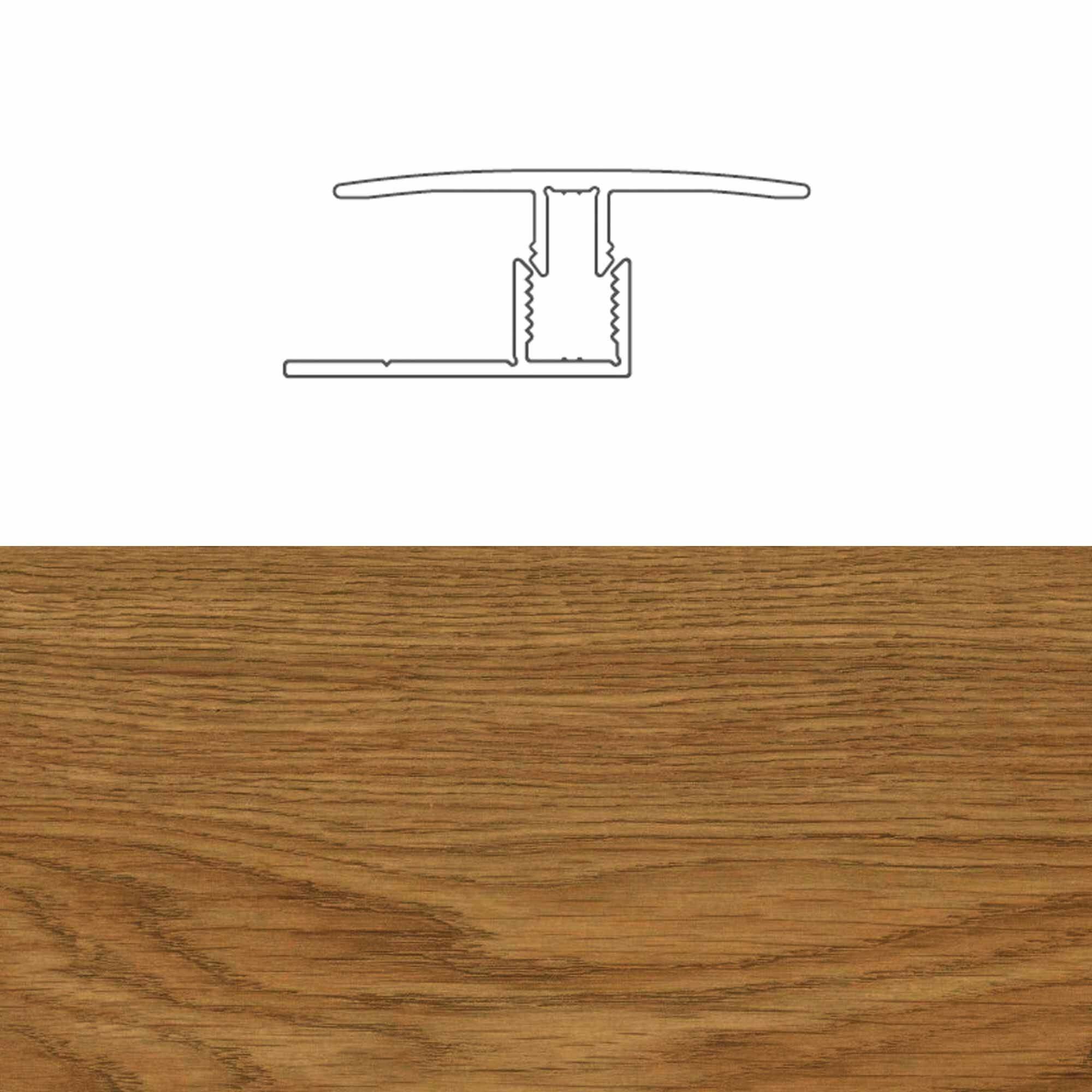 Pz.suelo laminado Designers perfil aluminio expansion C156 new nogal 2.40 ml