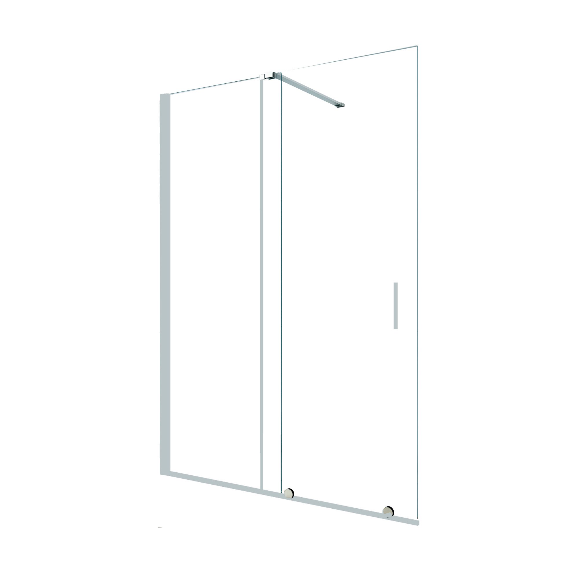 Mampara Baho Cielo con perfileria cromo 135 cm - entre paredes