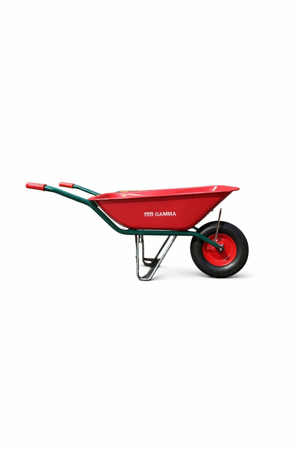 Carretilla Gamma Europea 90L Roja con rueda de caucho 6 lonas montada