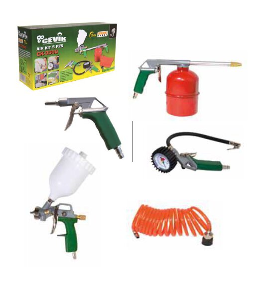 Pz. Cevik Kit Accesorios Compresor Cevik Pro 5 Piezas CA-CK3300