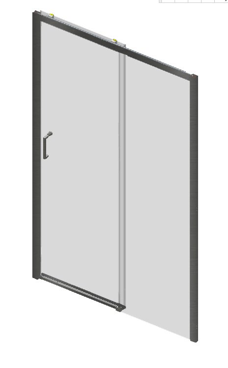 Mampara Baho Orizon Gunmetal 126-130cm