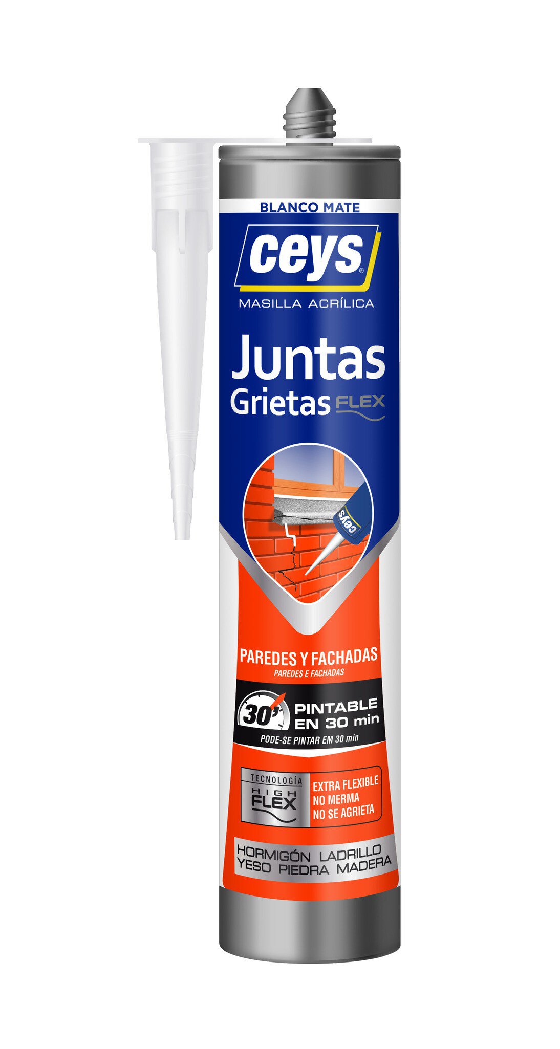 Cartucho 280 ml Ceys juntas grietas flex bl