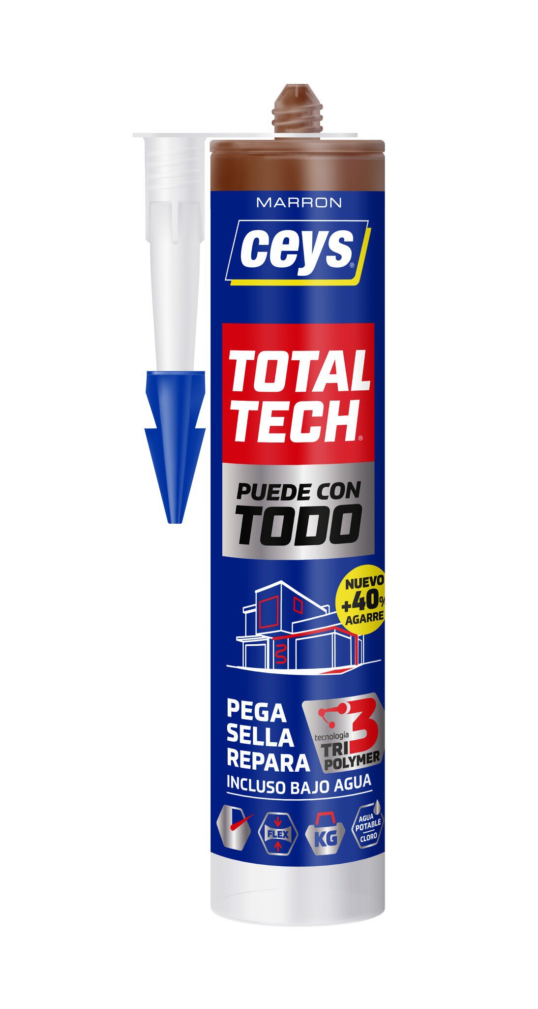 Cartucho masilla Ceys total tech marron 290 ML