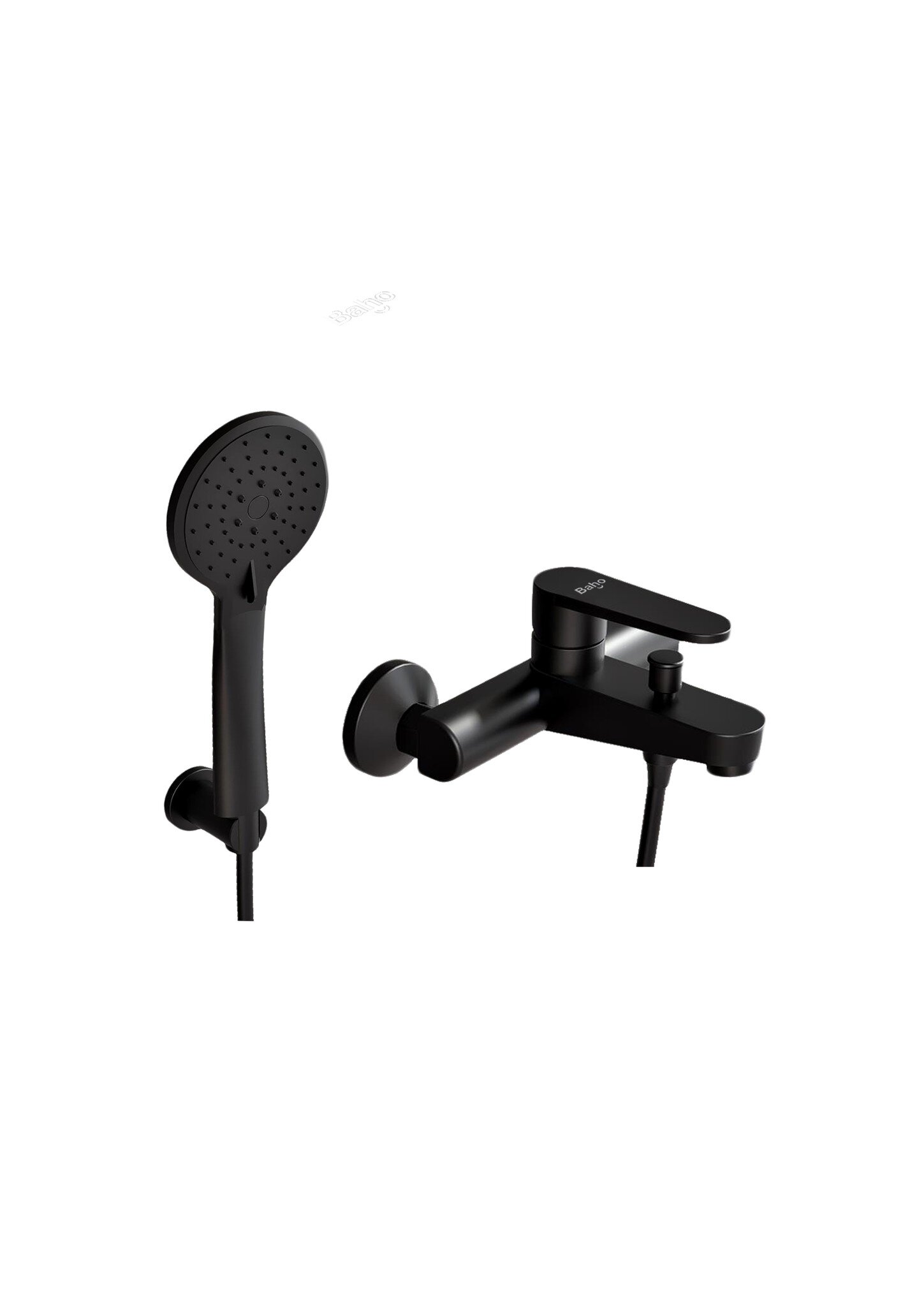 Grifo de baño/ducha Baho Salve con accesorios negro mate