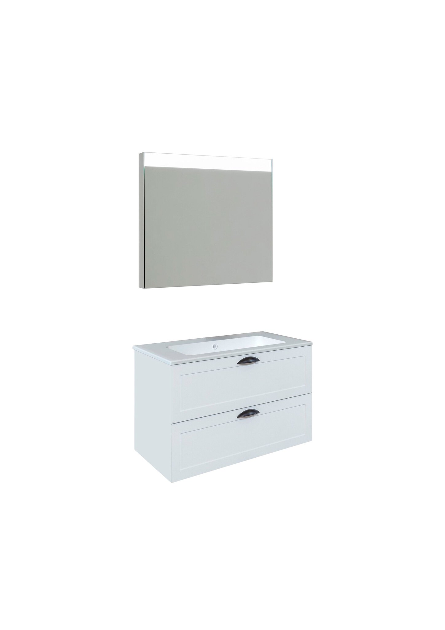Conjunto Baho Plus 80 Century White (Espejo Led)