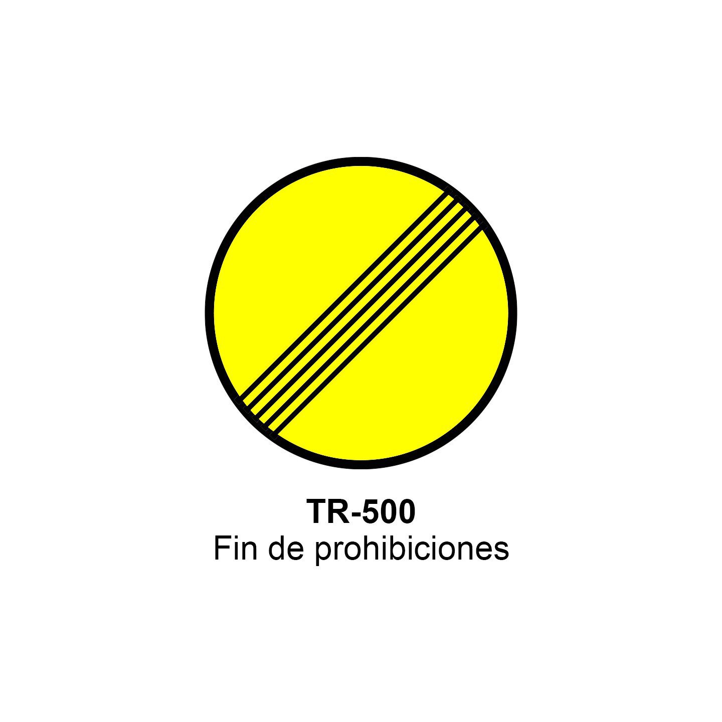 Pz. Señal JG acero Fin de prohibiciones Eco-50cm