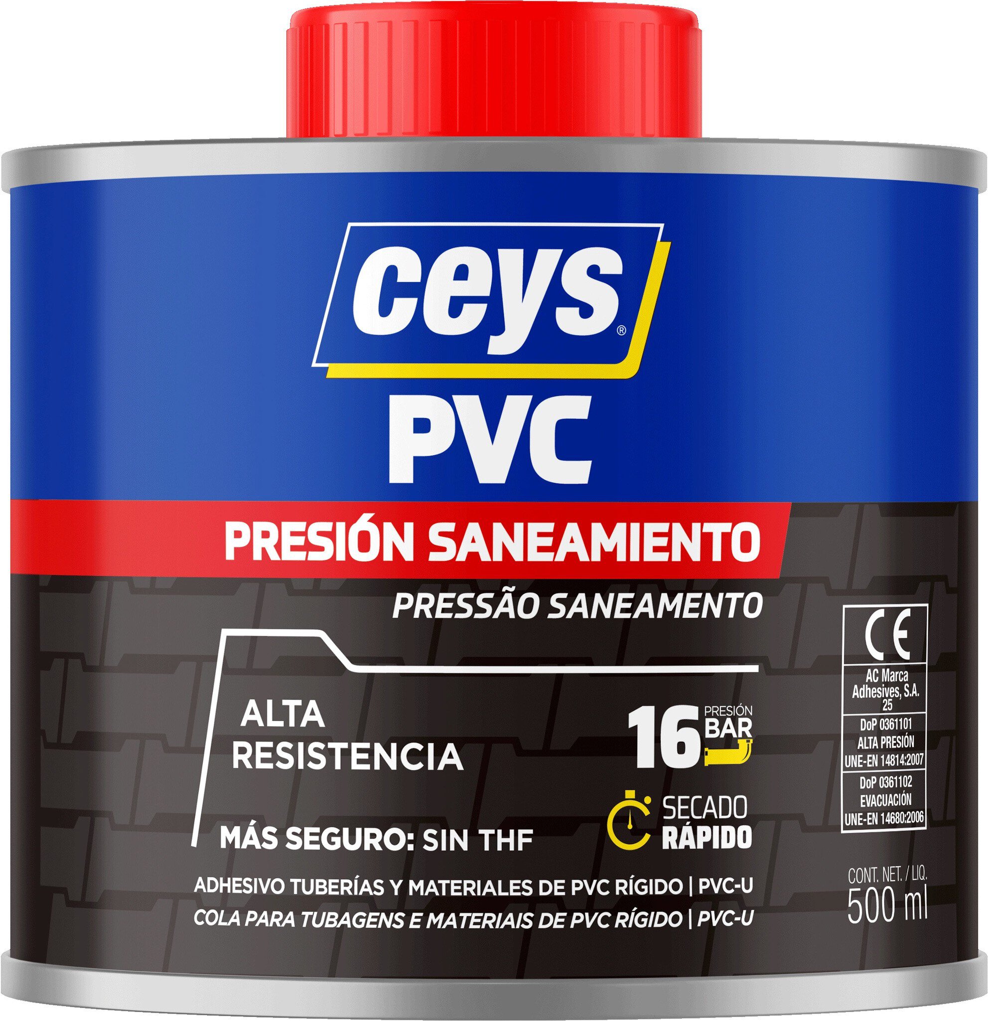 Cartucho Ceys PVC presión-saneamiento 500ml
