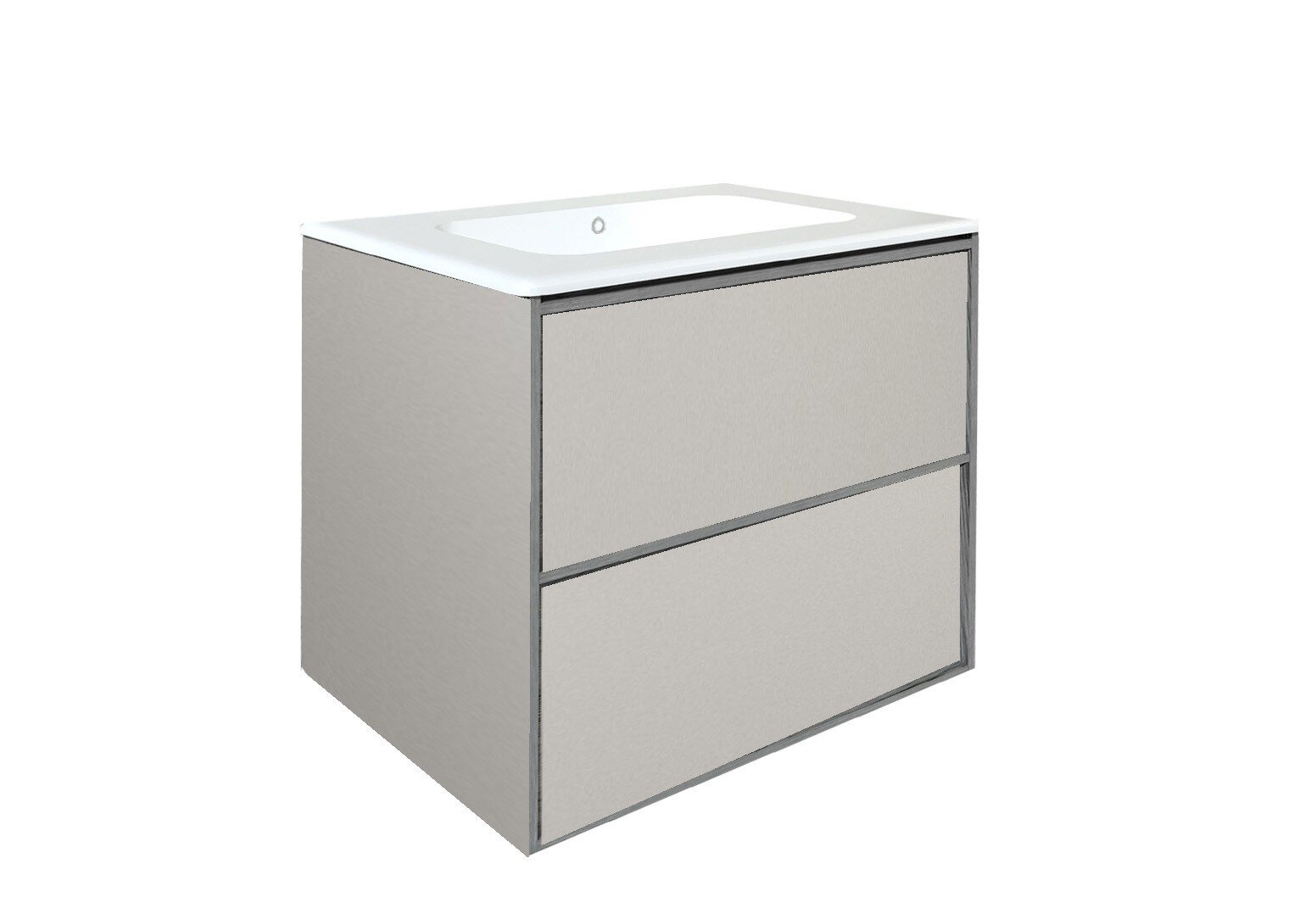 Mueble Baho Frame 2C suspendido 80 blanco mate