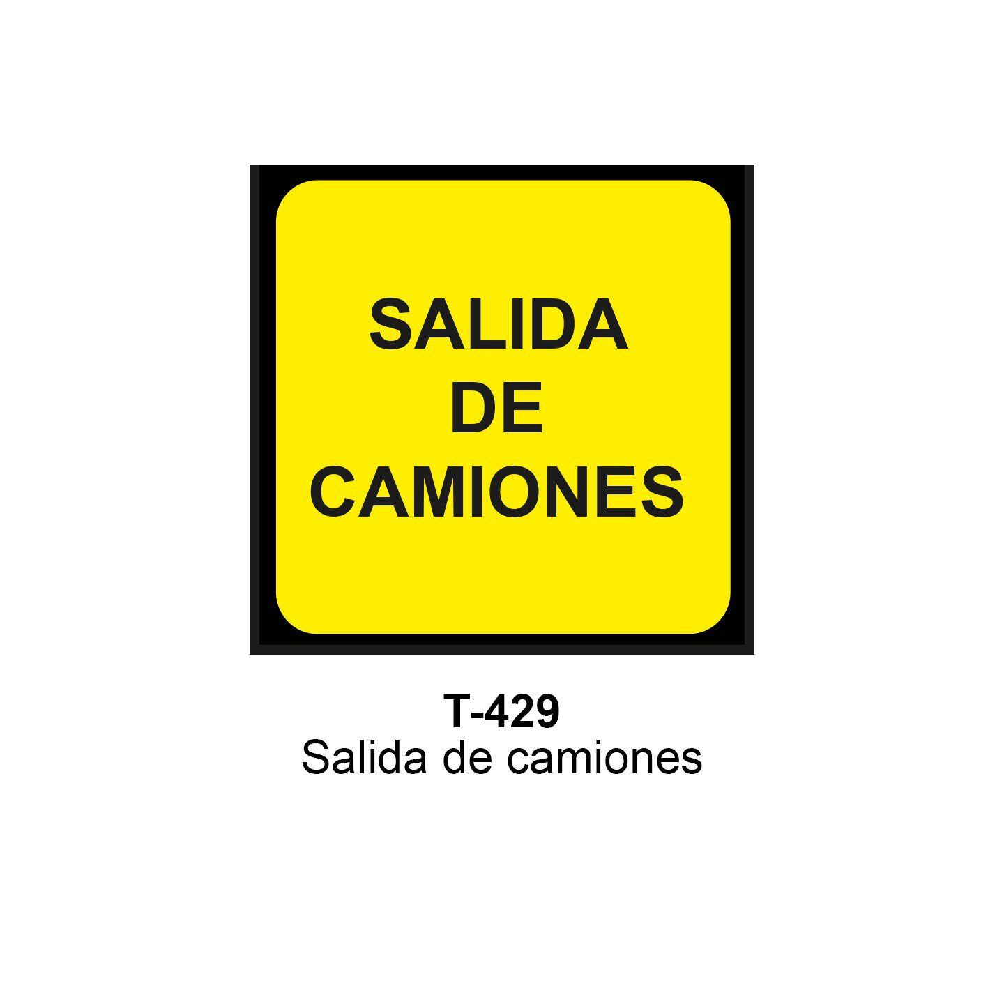 Pz. Señal JG acero Salida de camiones Eco-50cm