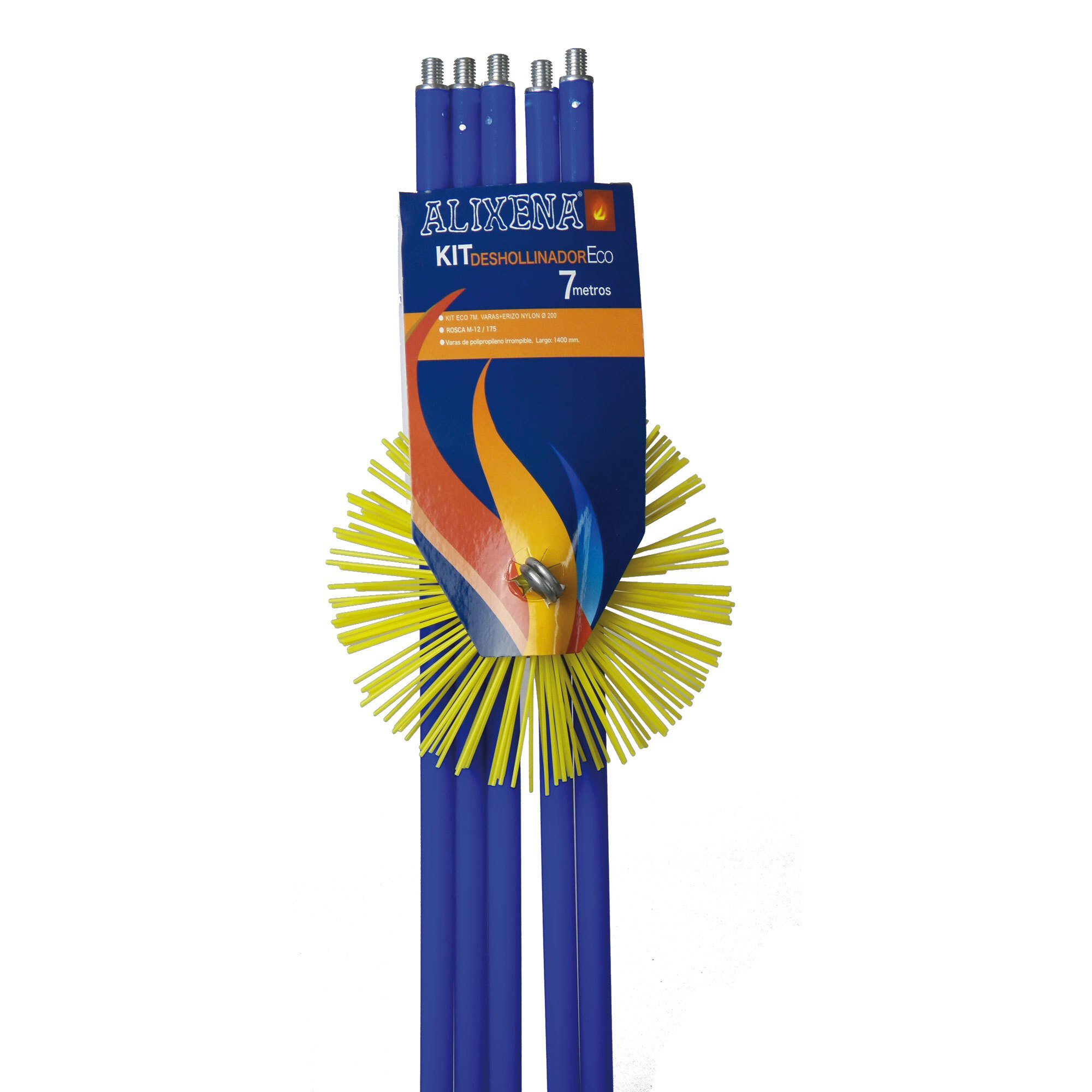 Kit ECO 7 m varas + erizo nylon 200 mm. rosca M12/175