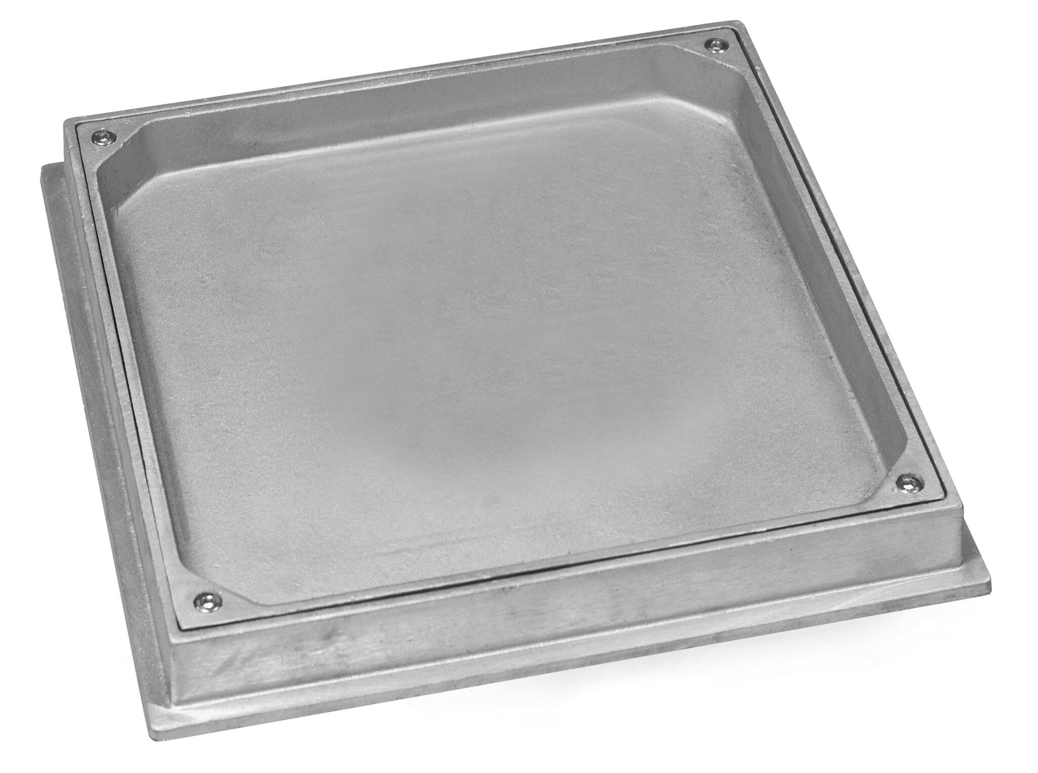 Marco y tapa registro 40x40 rellenable hermet.alum.