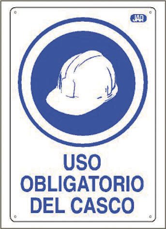 Pz. Jar señalizacion cartel uso oblig. casco