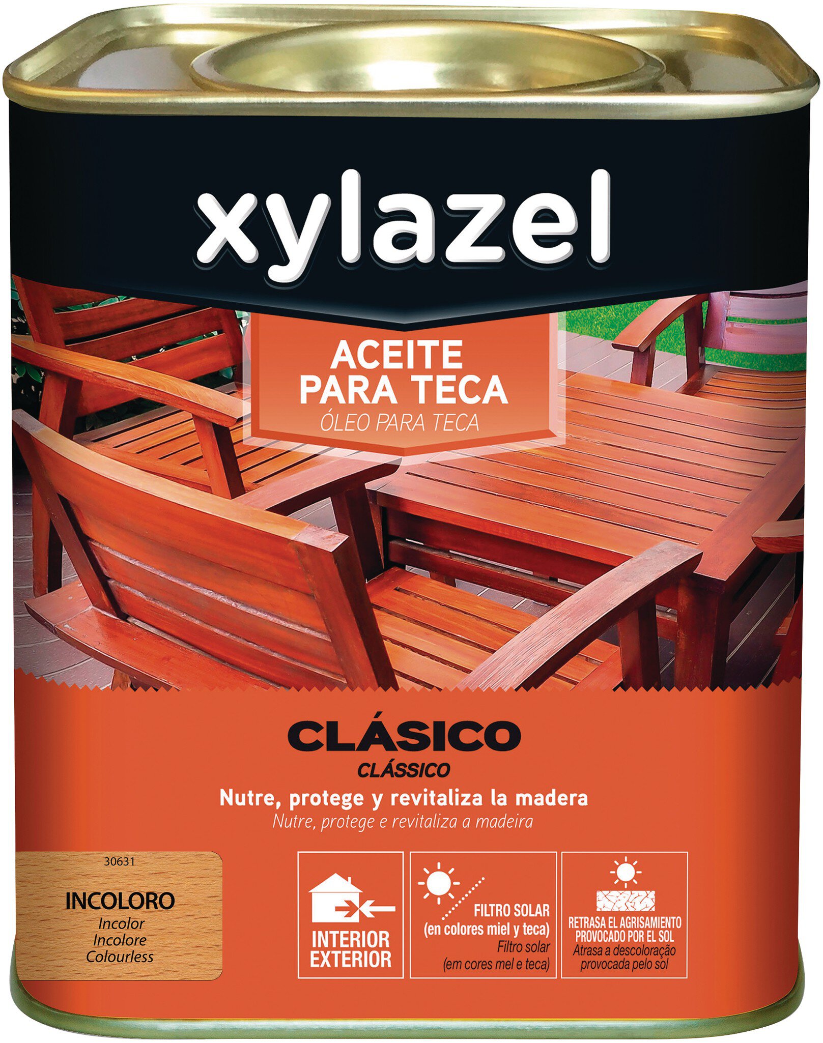 Bote Xylazel aceite de teca incoloro 750ml