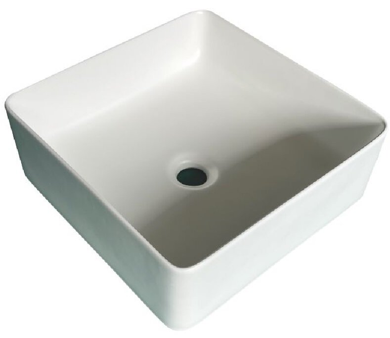 Lavabo Ópalo Baho cuadrado 36x36 blanco mate