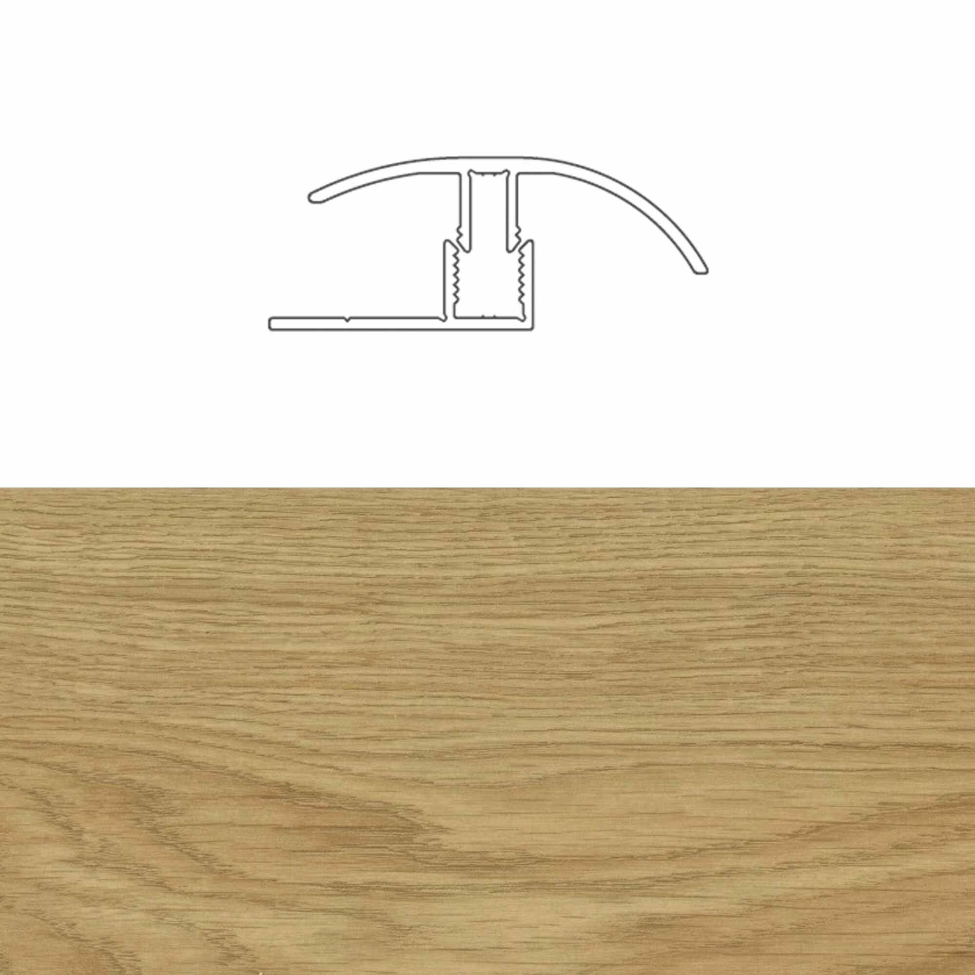 Pz.suelo laminado Designers perfil aluminio transicion C021 new roble 2.40 ml