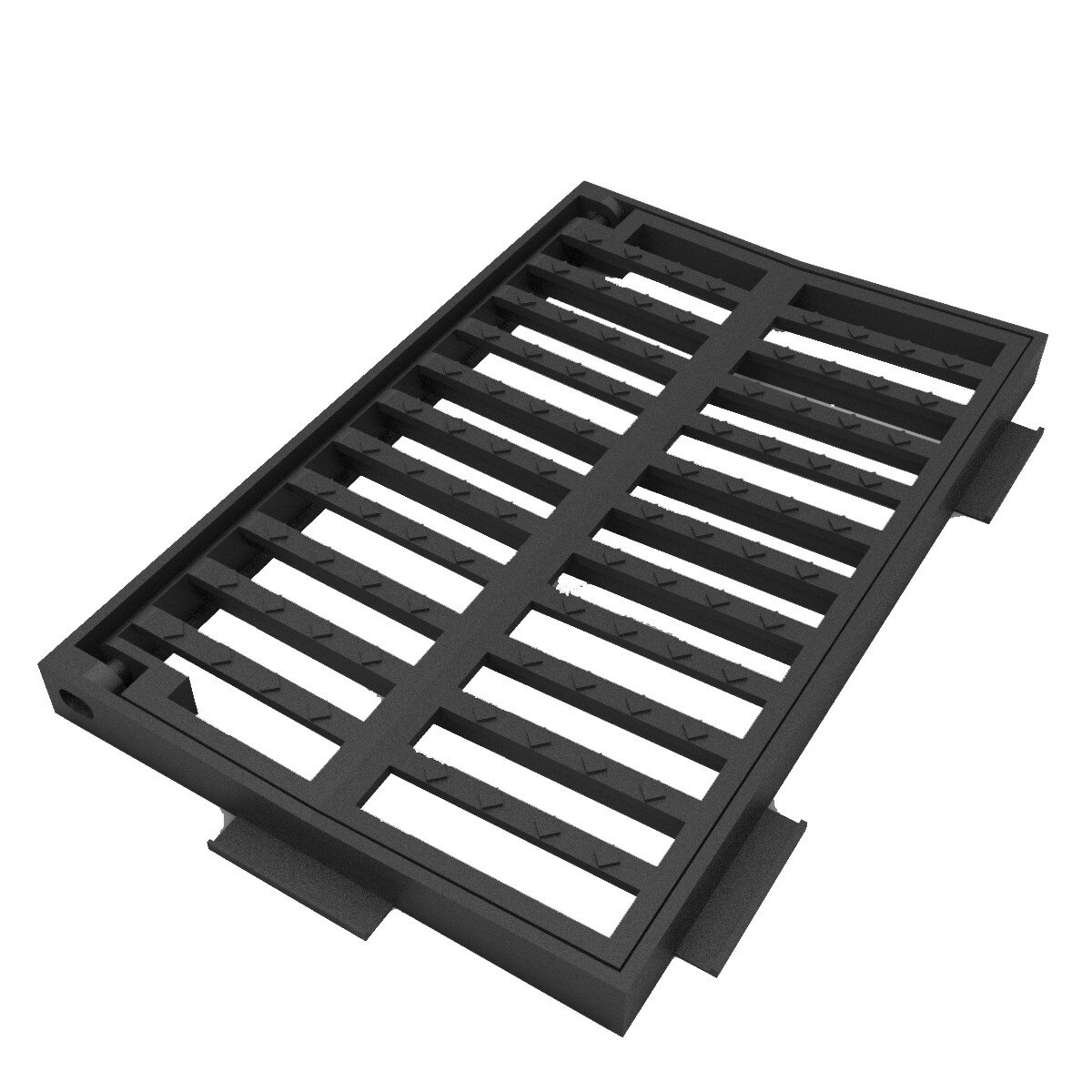 Reja y marco plana abatible 570x370x50 mm para 25tn C-250 (B22BDA)