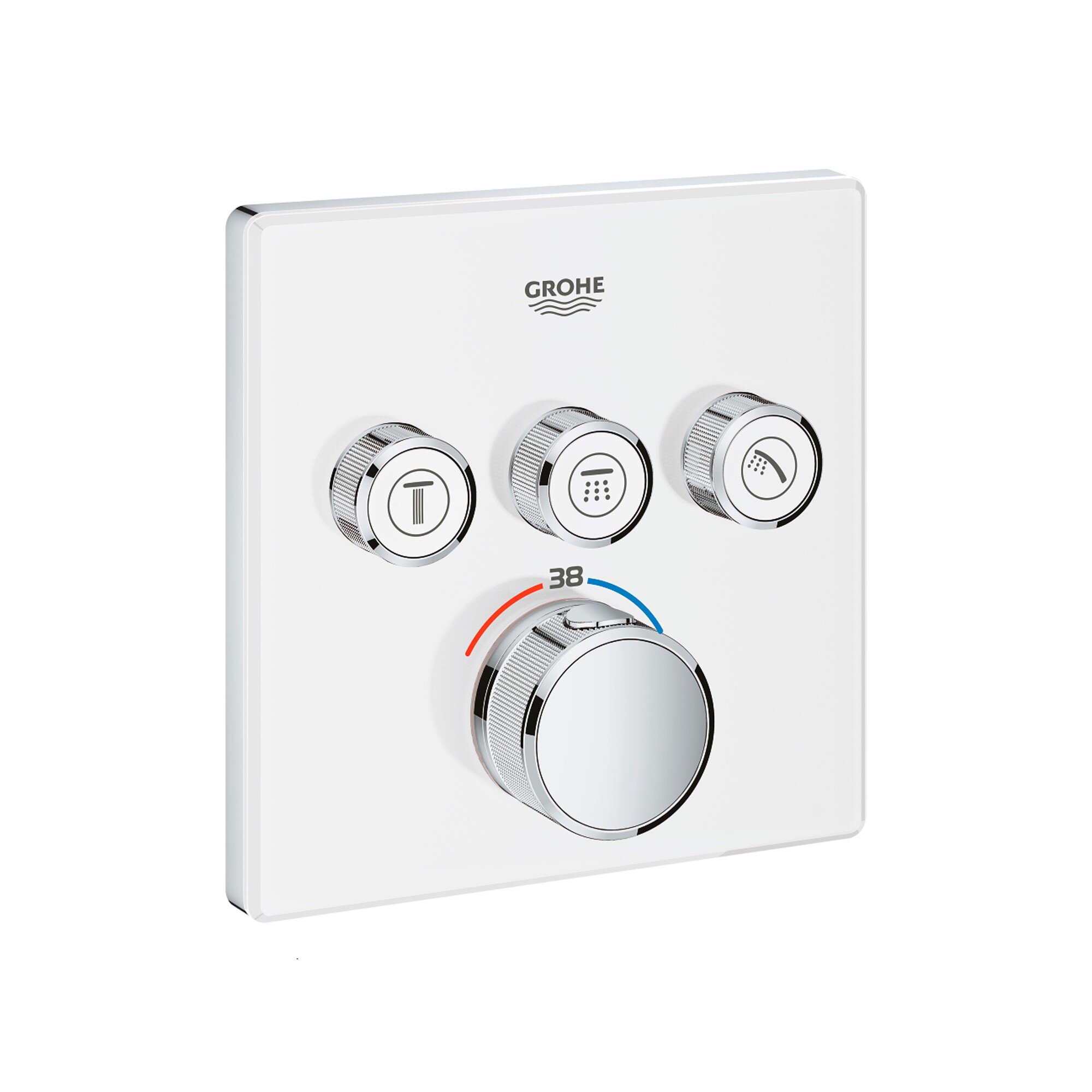 Grohe 29157LS0 termostato smartcontrol 3. cristal blanco cuadrado
