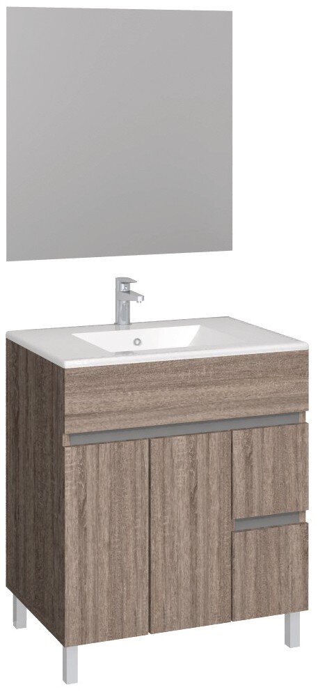 Conjunto Baho matty a suelo 70 cambrian con espejo liso
