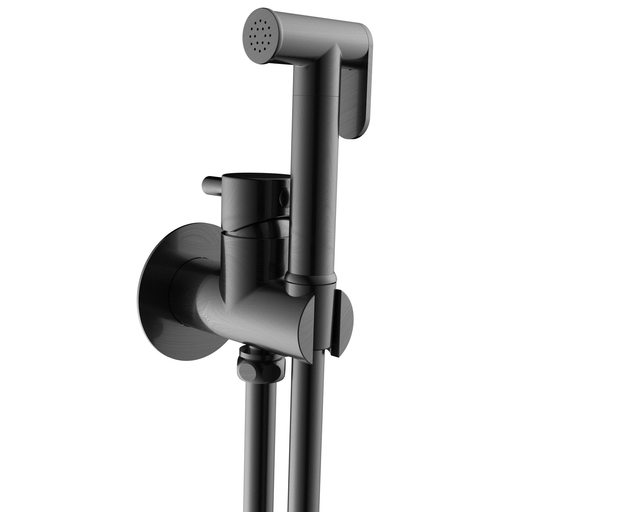 Grifo de bidet Baho Suma 7 para pared gunmetal