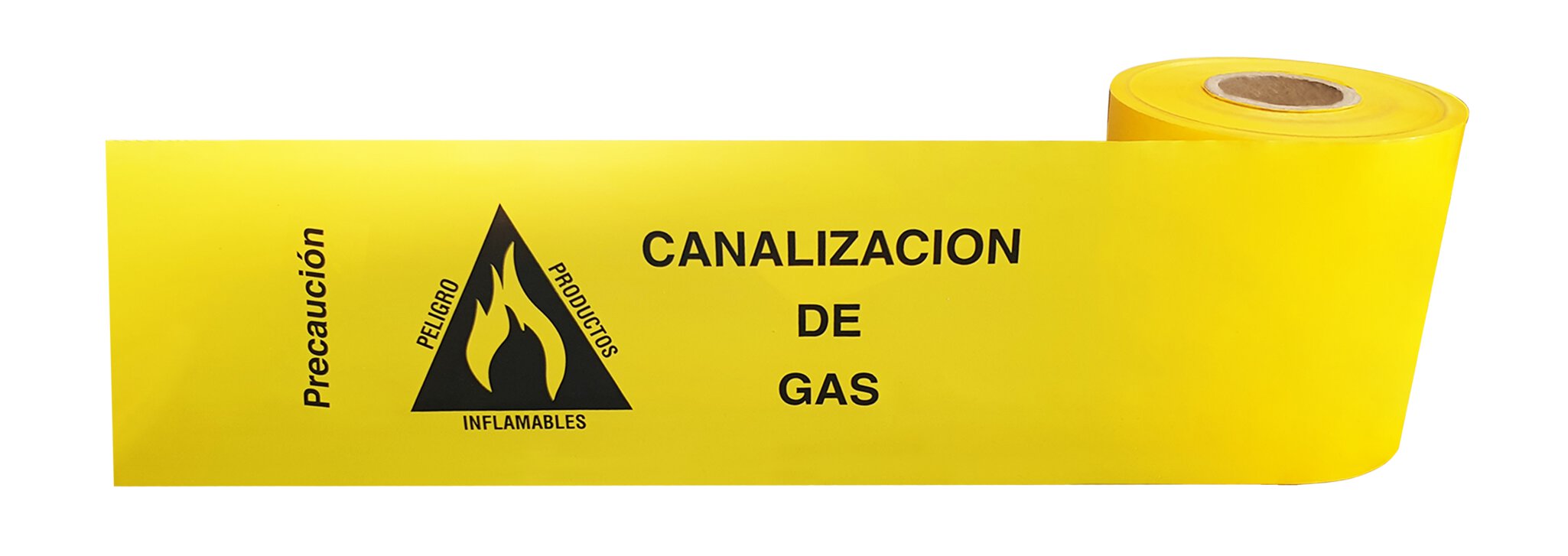 Pz. Cinta señalización JG atención tubería de gas 15x200m