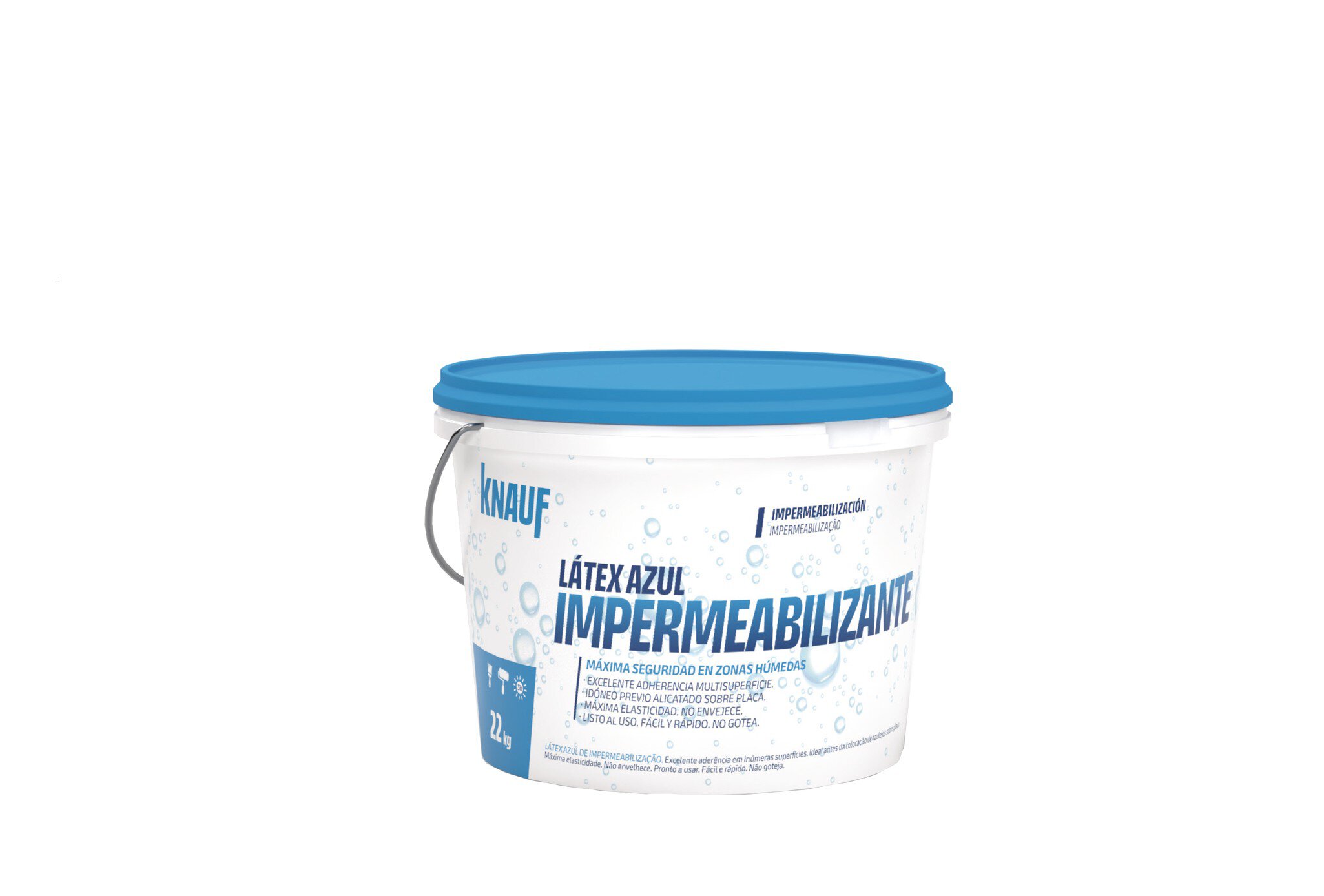 Cubo impermeabilizante Latex Azul previo al alicatado 5kg (866306) D2