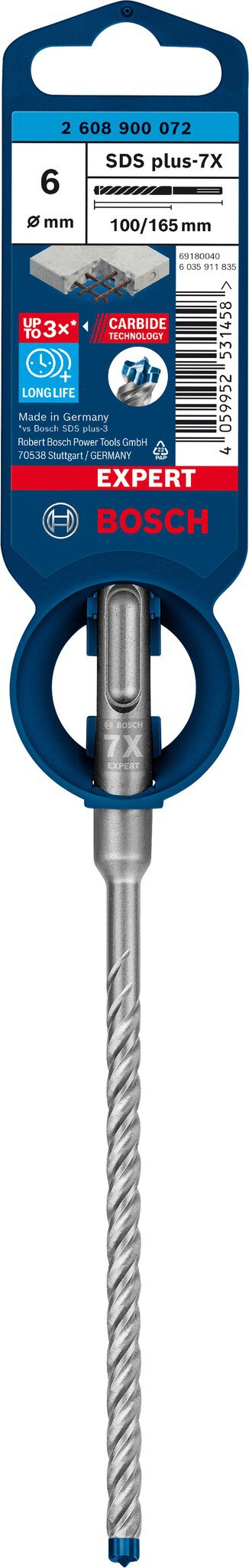 Pz.broca Bosch SDS-plus-7X 6x100x165