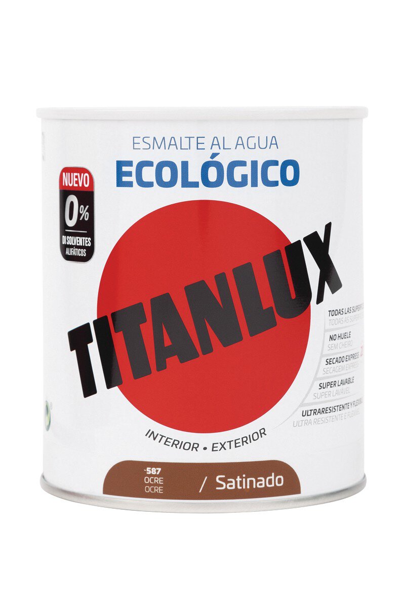 Bote Titanlux esmalte al agua eco satinado ocre 750ml