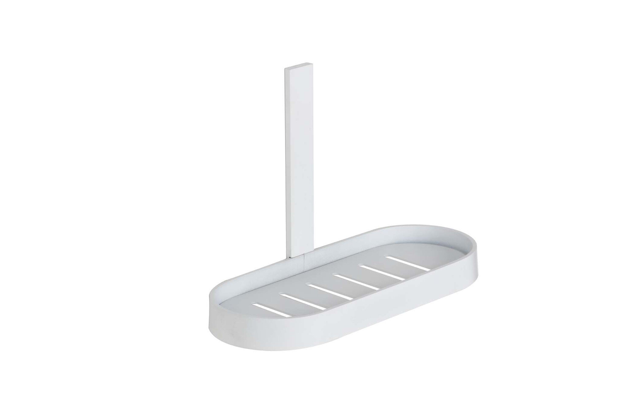 Jabonera para ducha Baho Loops blanco mate (adhesivo)