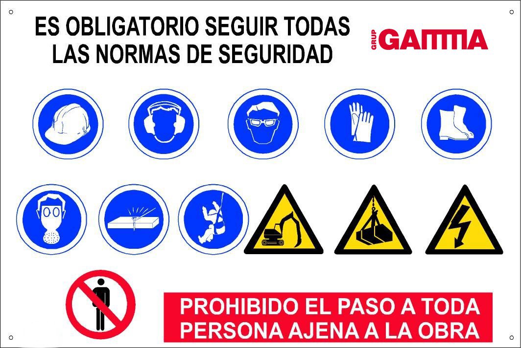 Pz. Jar señalizacion cartel combinado 100x70 Gamma