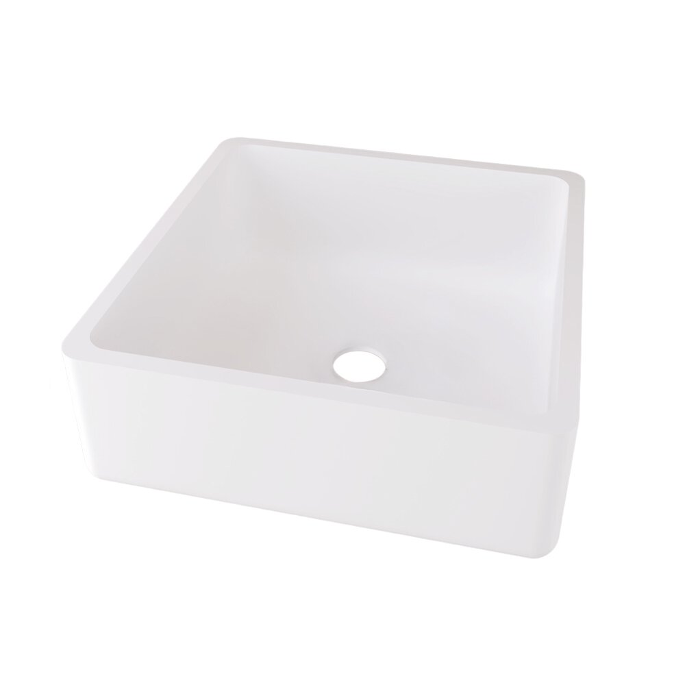 Lavabo sobre encimera Baho Bianco cuadrado